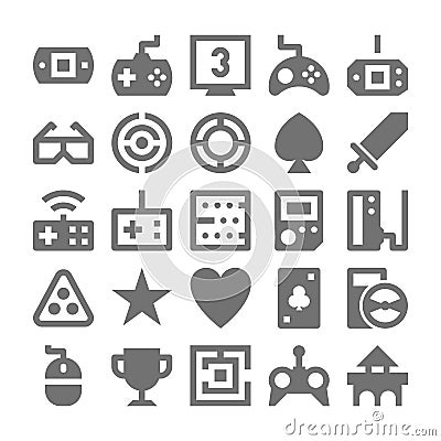 Video Game Vector Icons 3 Stock Photo