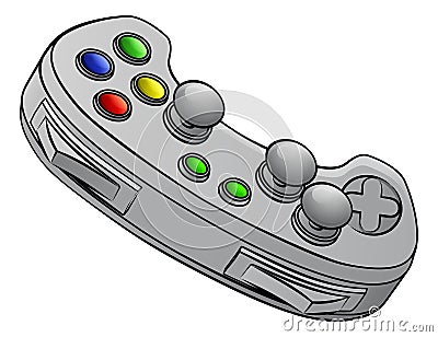 Video Gamer Cartoon Icon Game Gaming Controller Vector Illustration