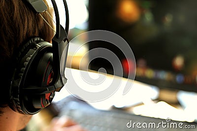 Video Gamer Stock Photo