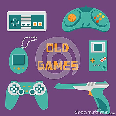 Video games icons Vector Illustration