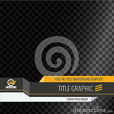 Video headline title template. Unique banner design for video Vector Illustration