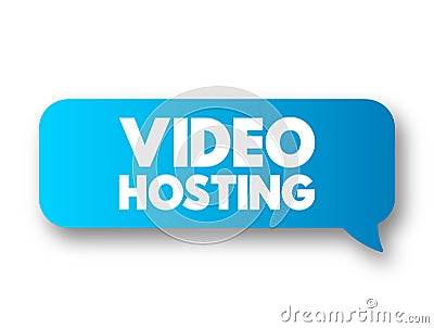 Video Hosting text message bubble, concept background Stock Photo