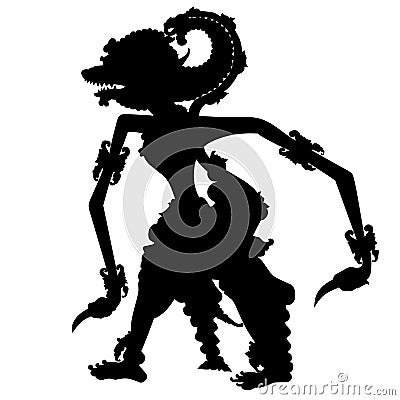 Video of Indonesian shadow puppets from hanuman characters Vector Illustration