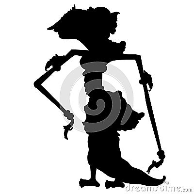 Video of Indonesian shadow puppets from Srikandi characters Vector Illustration