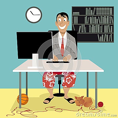 Video job interview Vector Illustration