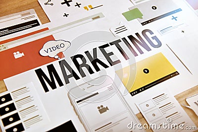 Video marketing Stock Photo