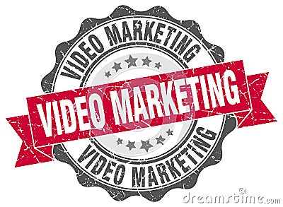 video marketing seal. stamp Vector Illustration