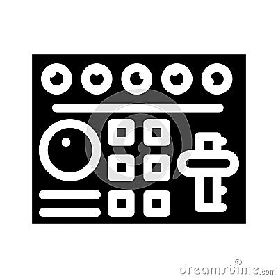 video mixer glyph icon vector illustration flat Vector Illustration
