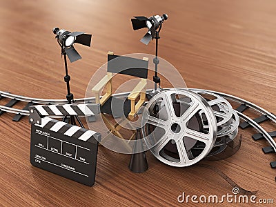 Video, movie, cinema concept. Stock Photo