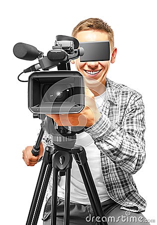 Video operator Stock Photo