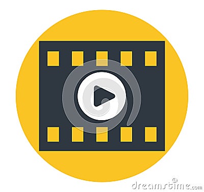 Video Play Icon Vector Illustration