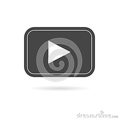 Video play icon, One of set web icons Vector Illustration