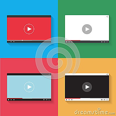 Video player Vector Illustration