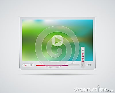 Video player interface Vector Illustration