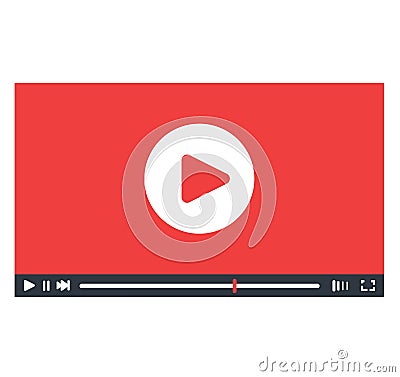 Video Player Interface Design Vector Illustration