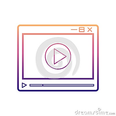 video player nolan icon. Simple thin line, outline vector of Media icons for ui and ux, website or mobile application Stock Photo