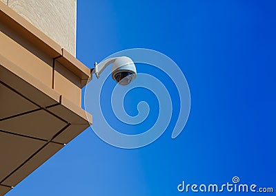 Video surveilance camera on a building Stock Photo