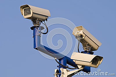 Video surveilance cameras Stock Photo