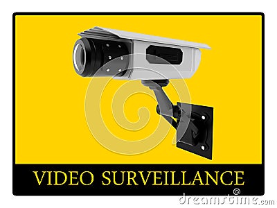 Video surveillance sign Stock Photo