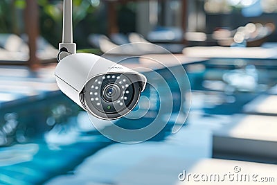 Video technology auto focuses on updating safeguarding devices, integrating camera systems with AI stabilization and revising opti Cartoon Illustration