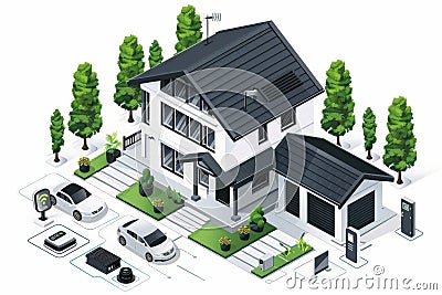 Video technology incorporates learning detection for network protection, utilizing light capture in safeguarding environments with Cartoon Illustration