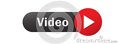 VIDEO web button with play icon Stock Photo