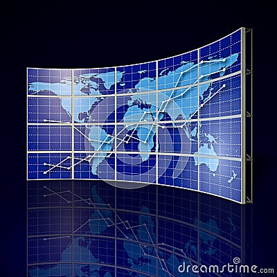 Video Wall Stock Photo