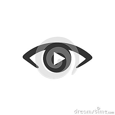 Video Watching Icon Vector Illustration
