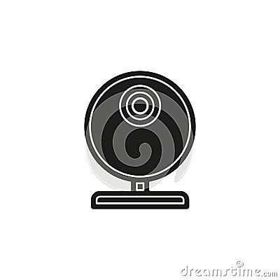 video web cam - chat camera icon, vector webcam isolated Stock Photo
