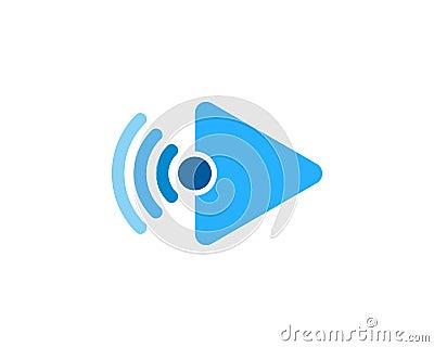 Video Wifi Icon Logo Design Element Vector Illustration