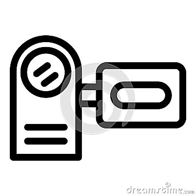 Videocamera icon, outline style Vector Illustration