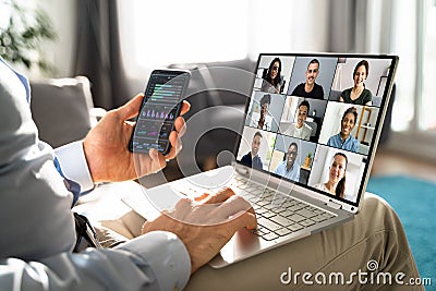 Videochat Business Training Call Stock Photo