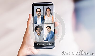 Videochat Business Training Call Stock Photo