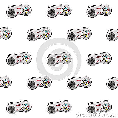 Videogame gamepads background Vector Illustration