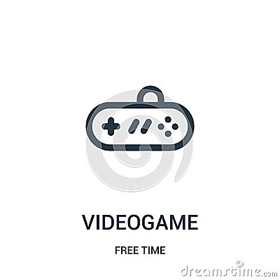 videogame icon vector from free time collection. Thin line videogame outline icon vector illustration. Linear symbol for use on Vector Illustration