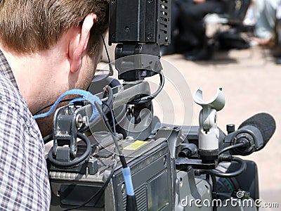Videographer / Camera Man Stock Photo