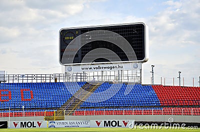 Videoton Scoreboard Editorial Stock Photo