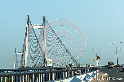 Vidyasagar Setu/ Second Hooghly Bridge Editorial Stock Photo