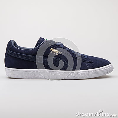 Puma Suede Classic navy blue sneaker Editorial Stock Photo