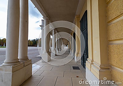 A closer look at the famous and ancient SchÃ¶nbrunn Palace, Austria-Vienna Editorial Stock Photo