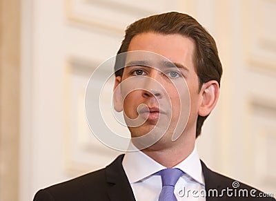 Federal Chancellor of the Republic of Austria Sebastian Kurz Editorial Stock Photo