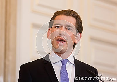 Federal Chancellor of the Republic of Austria Sebastian Kurz Editorial Stock Photo