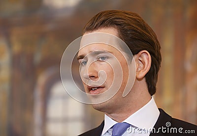 Federal Chancellor of the Republic of Austria Sebastian Kurz Editorial Stock Photo