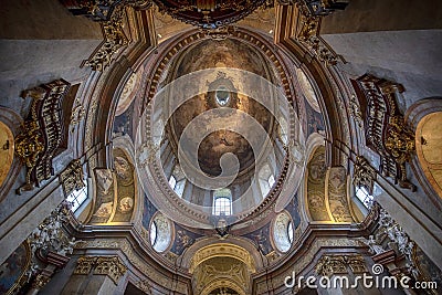 St. Peter`s Church or Peterskirche in Vienna, Austria Editorial Stock Photo