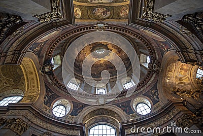 St. Peter`s Church or Peterskirche in Vienna, Austria Editorial Stock Photo