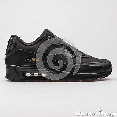 Nike Air Max 90 Premium black and gold sneaker Editorial Stock Photo