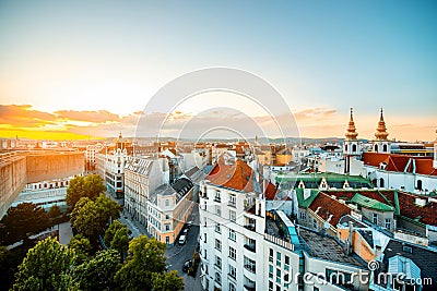 Vienna cityscape in Austria Stock Photo
