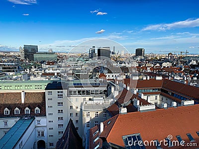 Vienna Cityscape High Angle View Stock Photo