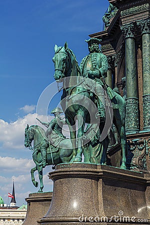 Vienna monument, general Traun statue Editorial Stock Photo