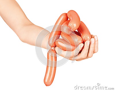 Vienna Sausage. Hot Dog. Stock Photo